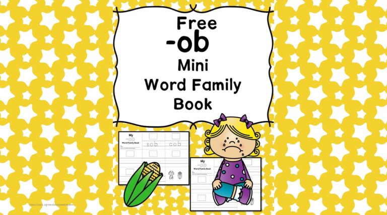 OB CVC Word Family Worksheets