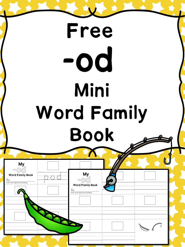 Teach the od word family using these od cvc word family worksheets. Students make a mini-book with different words that end in 'od'. Cut/Paste/Tracing Fun