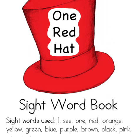 Sight Word Book: One Red Hat