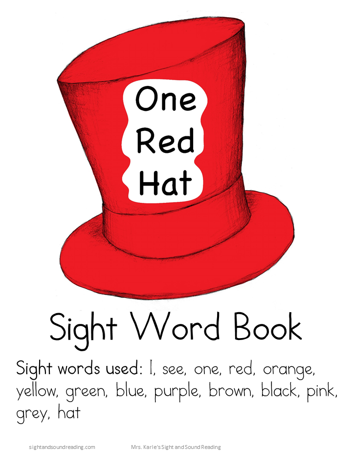 Sight Word Book: One Red Hat