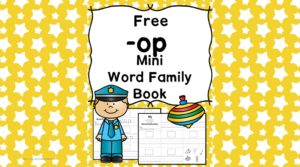 Teach the op word family using these OP cvc word family worksheets. Students make a mini-book with different words that end in 'op'. Cut/Paste/Tracing Fun