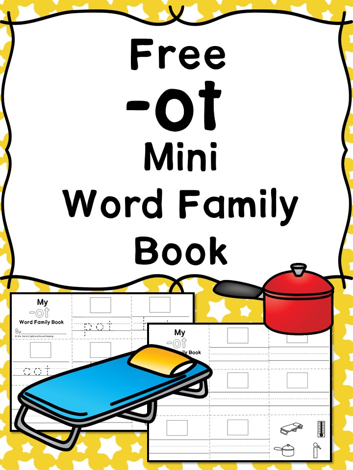 Teach the ot word family using these ot cvc word family worksheets. Students make a mini-book with different words that end in 'ot'. Cut/Paste/Tracing Fun