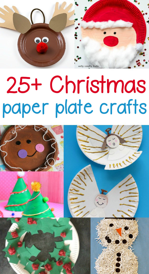 Paper Plate Christmas Craft - Fun and easy craft projects for preschool or kindergarten and beyond to help celebrate the Christmas spirit.