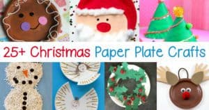 Paper Plate Christmas Craft - Fun and easy craft projects for preschool or kindergarten and beyond to help celebrate the Christmas spirit.