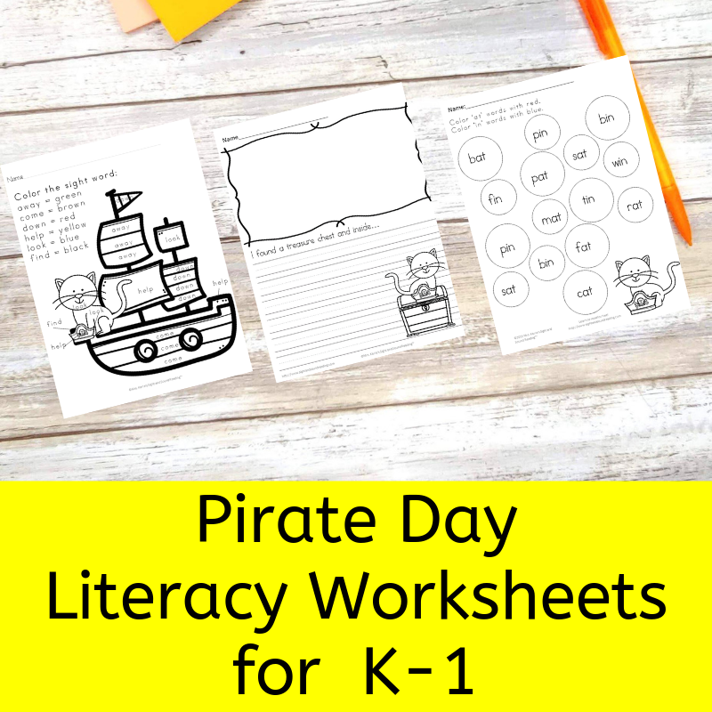 Pirate Cat Activities for Pirate Day