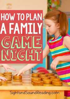 How to plan a family fun game night complete with game suggestions and rules for the evening.