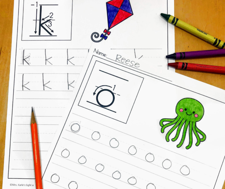 26 Free Preschool Handwriting Practice Worksheets-Easy Download!