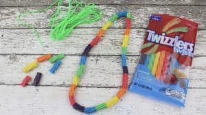 Preschool Rainbow Necklace Craft -great for Spring or St. Patrick's Day!