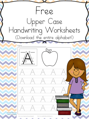 Printable Handwriting Worksheets for Kids: Download the entire alphabet at one time and help your little one practice handwriting. 