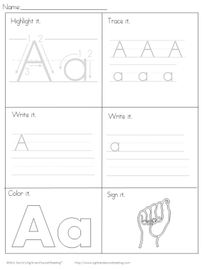 Printable Handwriting Worksheets for Kids