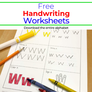 Printable Handwriting Worksheets for Kids