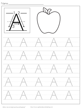 Printable Handwriting Worksheets for Kids