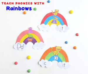 Have fun and teach phonics with cute and easy rainbow word families. You will receive a free and easy download template for your rainbow to make this craft an easy success.