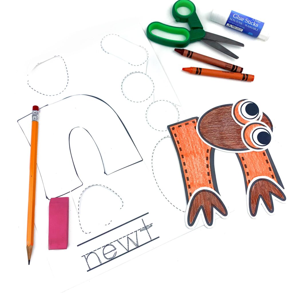 Lower Case Letter n Animal Alphabet Craft