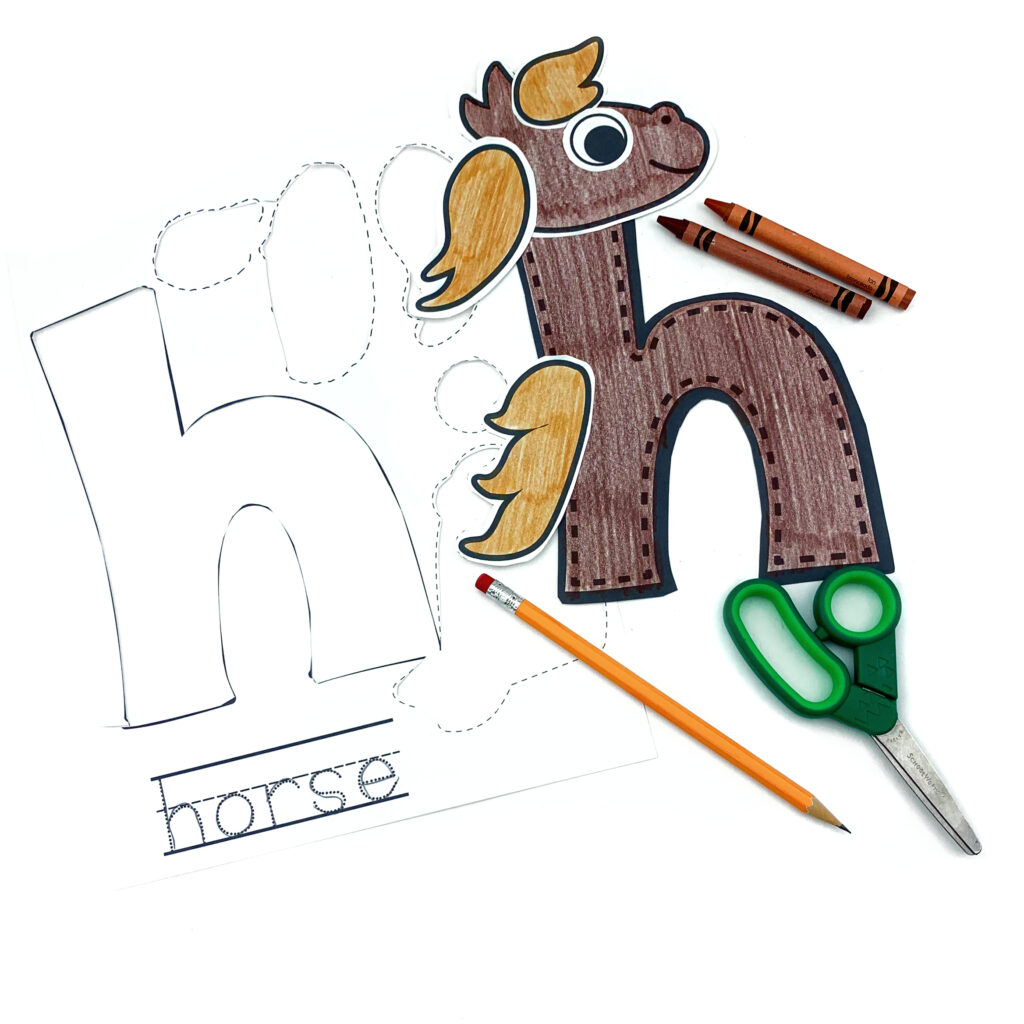 Lower Case Letter h Animal Alphabet Craft