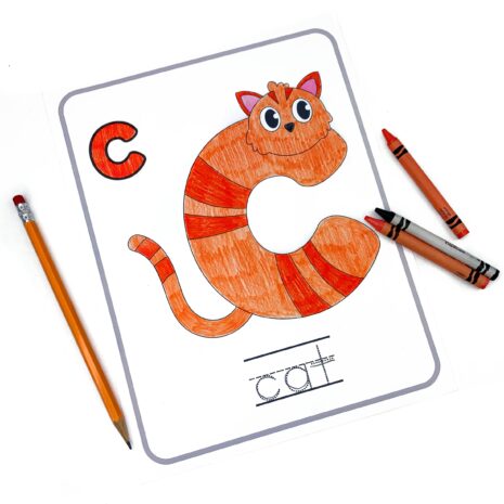 alphabet coloring pages c