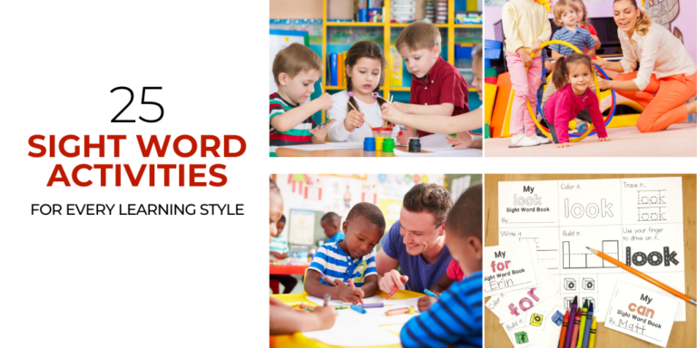 Sight Word Activities for every learning Style