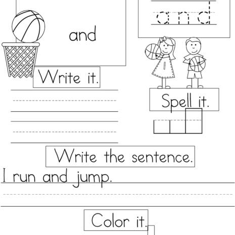 Sample Sight Word Worksheets