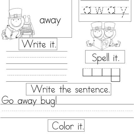 Sample Sight Word Worksheets