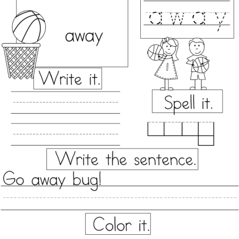 Sample Sight Word Worksheets