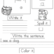 Sample Sight Word Worksheets