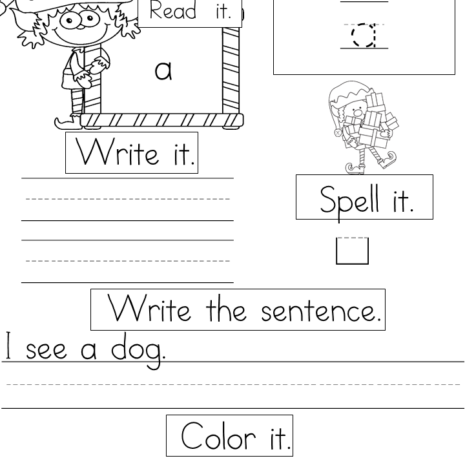 Sample Sight Word Worksheets