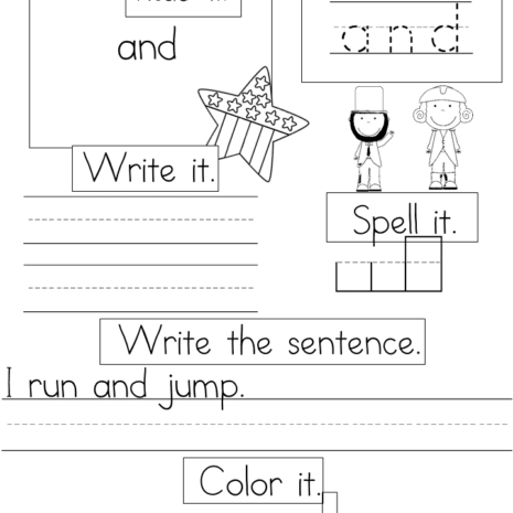 Sample Sight Word Worksheets