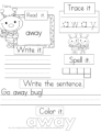 Sample Sight Word Worksheets