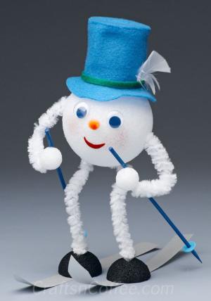 Skiing Snowman