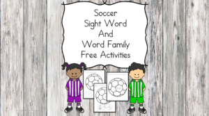 sight word of worksheet Soccer Sight Word and Word Family worksheets -great for kindergarten to help make learning fun!