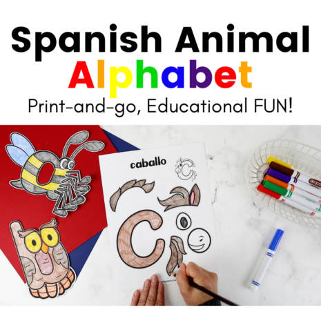 Spanish animal alphabet craft: c para caballo