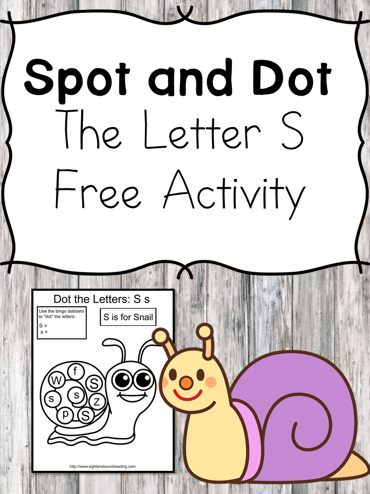 Spot and Dot Letter S - Can you find the upper and lower case letters in the picture? 