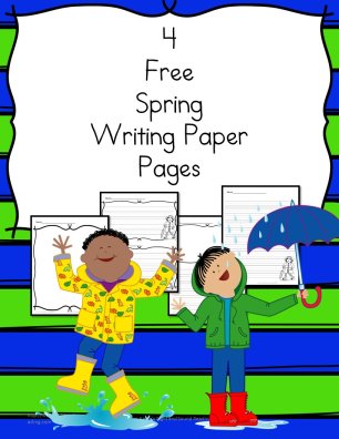 Spring Writing Paper - 4 free pages for different levels of students. 