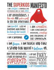Superkids Manifesto - empower your superheroes!