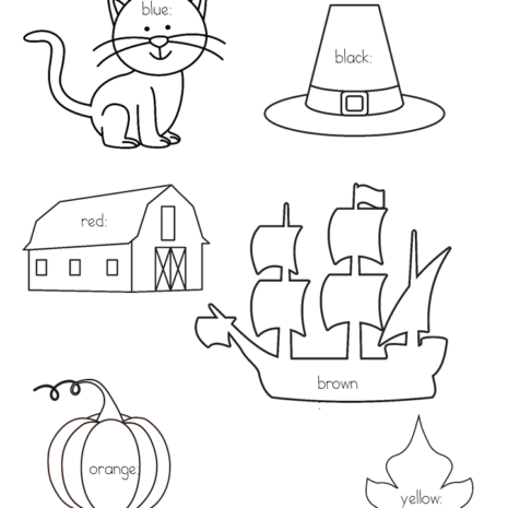 Thanksgiving Cat literacy activities for Kindergarten
