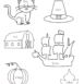 Thanksgiving Cat literacy activities for Kindergarten