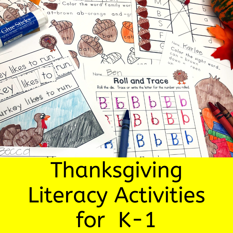 Thanksgiving Literacy Activities for K/1