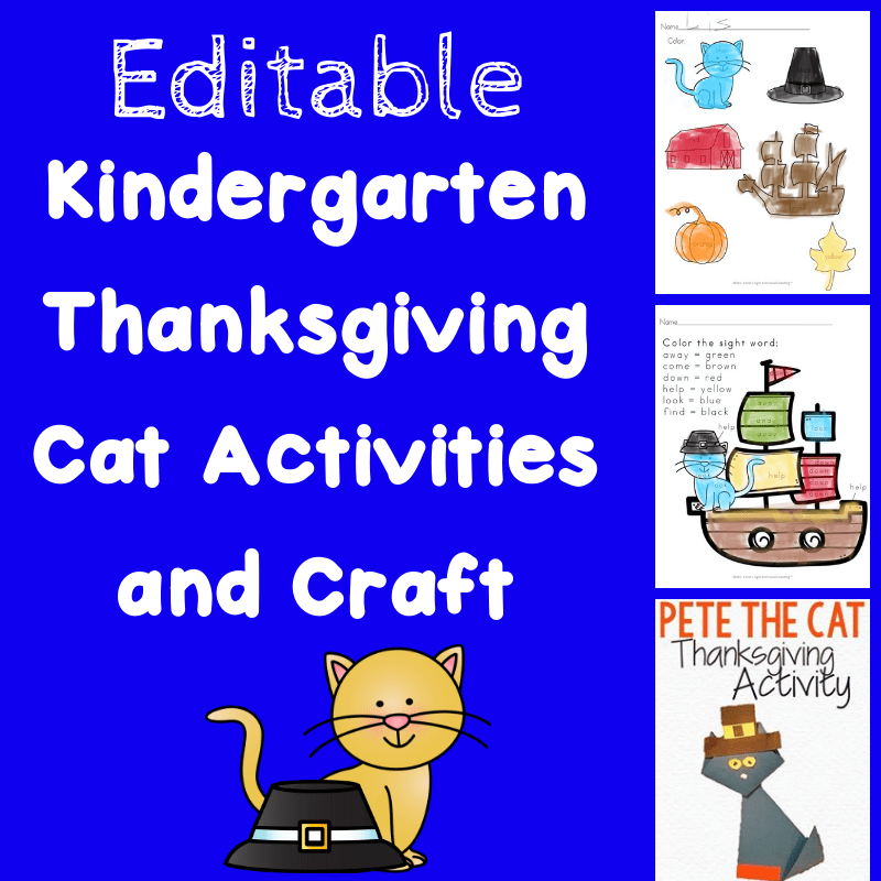 Thanksgiving Cat Literacy Activities