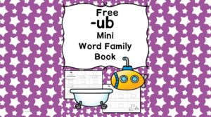 Teach the ub word family using these ub cvc word family worksheets. Students make a mini-book with different words that end in 'ub'. Cut/Paste/Tracing Fun