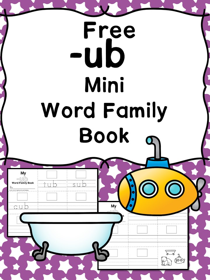 Teach the ub word family using these ub cvc word family worksheets. Students make a mini-book with different words that end in 'ub'. Cut/Paste/Tracing Fun