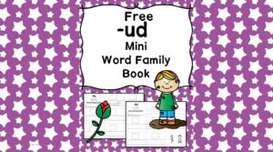 Teach the ud word family using these ud cvc word family worksheets. Students make a mini-book with different words that end in 'ud'. Cut/Paste/Tracing Fun