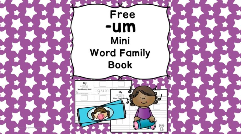 UM CVC Word Family Worksheets