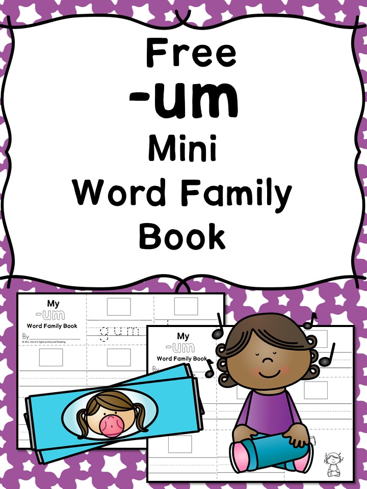 Teach the um word family using these um cvc word family worksheets. Students make a mini-book with different words that end in 'um'. Cut/Paste/Tracing Fun