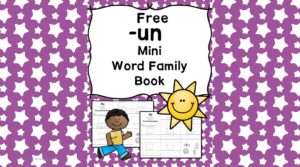 Teach the un word family using these un cvc word family worksheets. Students make a mini-book with different words that end in 'un'. Cut/Paste/Tracing Fun