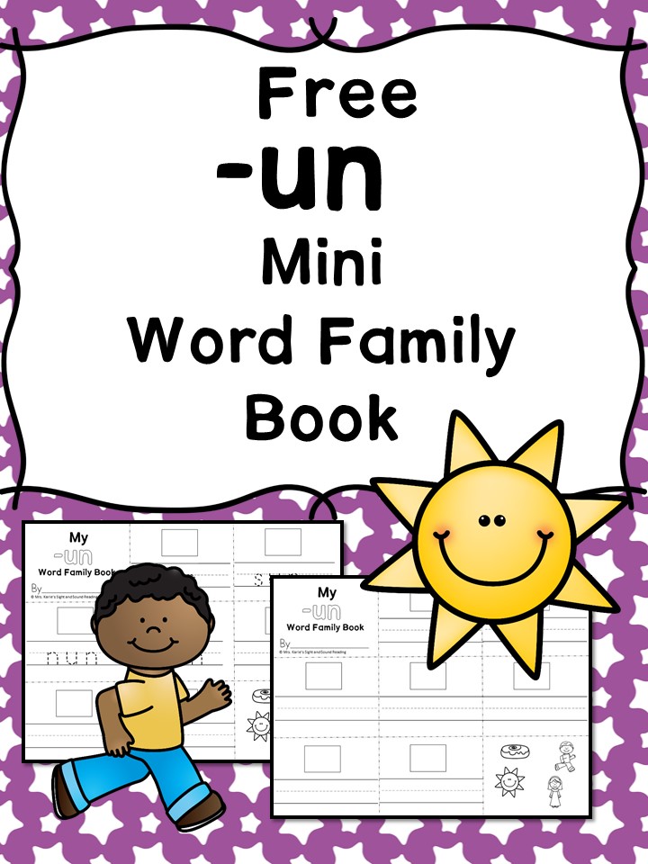 Teach the un word family using these un cvc word family worksheets. Students make a mini-book with different words that end in 'un'. Cut/Paste/Tracing Fun