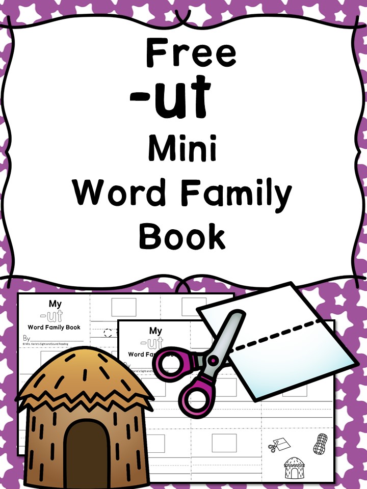 Teach the ut word family using these ut cvc word family worksheets. Students make a mini-book with different words that end in 'ut'. Cut/Paste/Tracing Fun