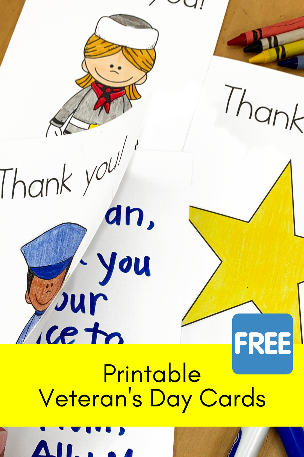 Printable Veterans Day Cards for Kids