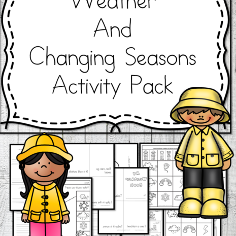 Weather and seasons lesson pack for kindergarten or preschool or 1st grade