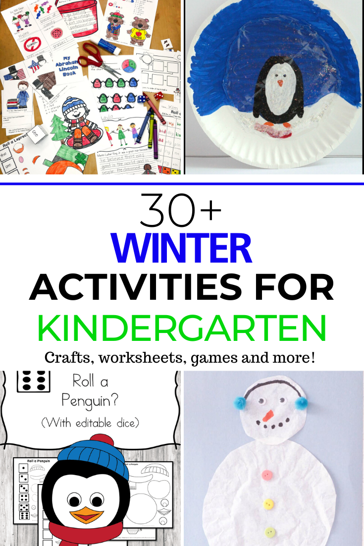 Winter Crafts for Kids Classroom Printable Kindergarten Preschool Toddler Craft  Winter Printable Crafts Snowman Snowflake the Mitten 