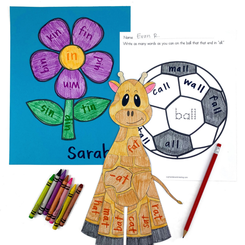 Word Family and Digraph Activities and Games